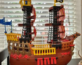 Fisher Price Mattel Imaginext Great Adventures Pirate Ship