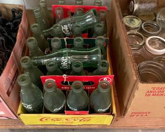 coke bottles & canning jars