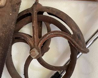vintage pulley wheel