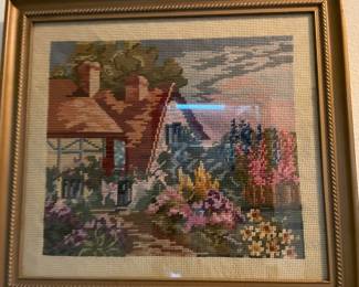 needlepoint wall hanging