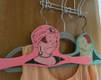 I think this is Fibber Magee & molly ... clothing hangers, very unique