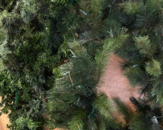 much greenery & many nice heavy garlands