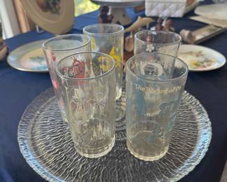 1950s Wizard of Oz tumblers, set of 5