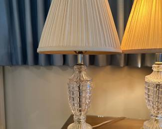 Vintage glass table lamps