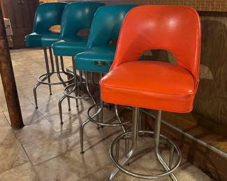 Vintage 1960s barstools, 4 available