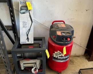 winch, portable air compressor and accessories