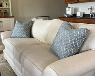 Pristine Ethan Allen White Sofas