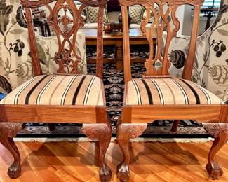 (2)  Only Solid Crafted Dining Chairs