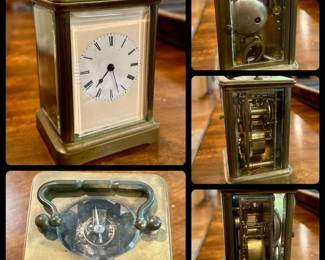 Antique French Brass Carriage Clock small