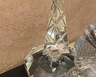 Art Deco cut glass perfume bottle