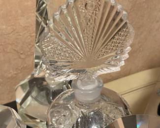 1900s Brilliant cut glass perfume bottle