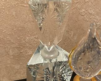 Cut lead crystal starburst design circa 1950, mcm