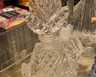 vintage cut glass dressing table perfume bottle