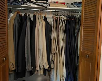 Men’s clothing; namebrand clothing, such as Tommy Hilfiger, Ralph, Lauren, Paulo, Another name brands, large and extra large