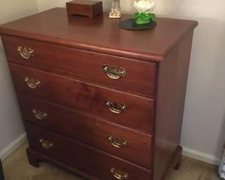 walnut 4 drawer chest