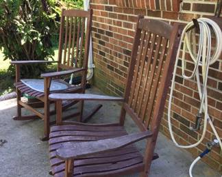 porch wooden rocker