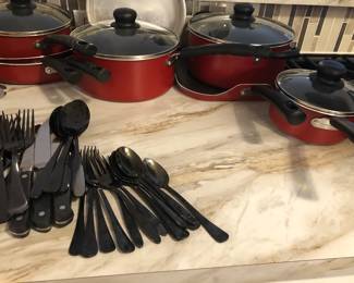 FLATWARE AND POTS AND PANS