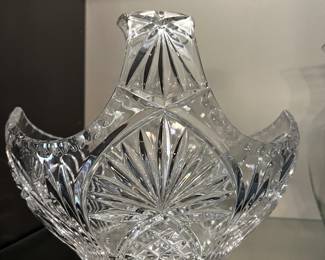 CRYSTAL GLASS BASKET WITH HANDLE