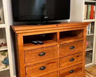 MEDIA CONSOLE - TV STAND WITH 6 DRAWERS CABINET