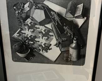 MC ESCHER OPTICAL ART PIECES - REPTILES