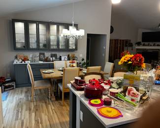 KITCHEN AND DINING AREA IS LOADED WITH ALL TYPES OF COOKING AND BAKING ITEMS