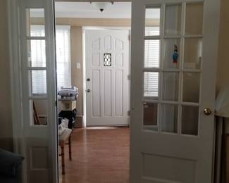 Interior door with side lights