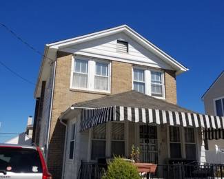 Black & white stripe awning