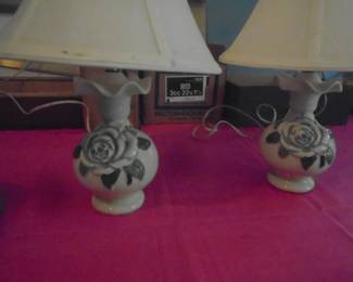 pair vintage lamps