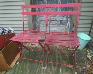 Metal folding chairs