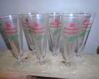 Set Budweiser glasses 1954