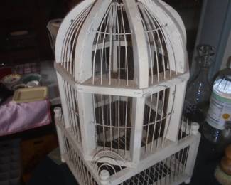 wooden bird cage