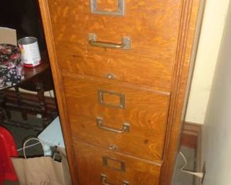 Oak file cabinet