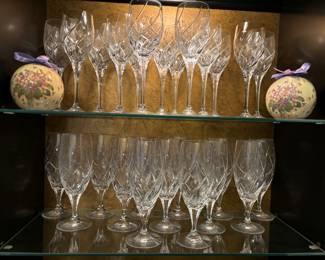 Crystal wine glasses