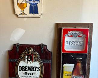 Vintage beer signs