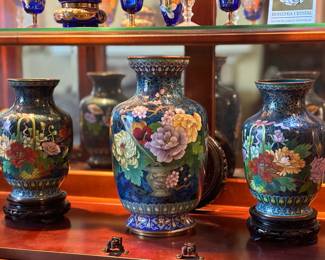 Cloisonne vases