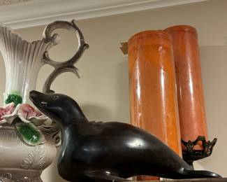 Hand carved walrus