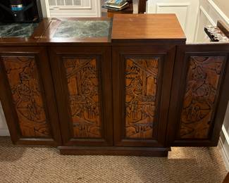 Hand carved vintage Chinese bar