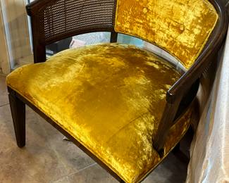 Mid century velvet chair