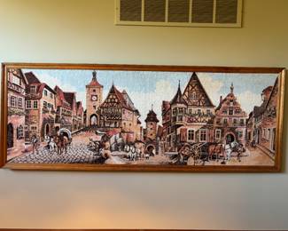 Fantastic vintage embroidered picture