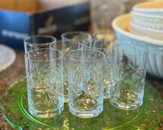 Vaseline glass, crystal glasses