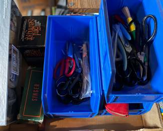 Scissors, sewing equipment
