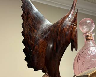 Hand carved sword fish