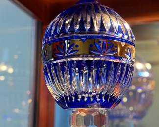 Cobalt blue crystal container