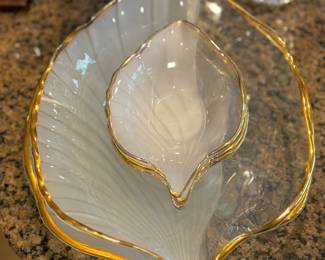 Vintage leaf platters