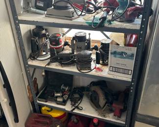 Power tools, routers, gas cans