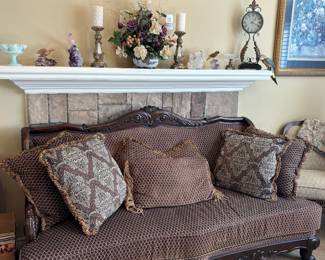 1 of 2 matching sofas with pillows