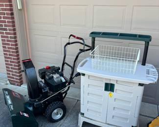 Craftsman snow blower, garden cart