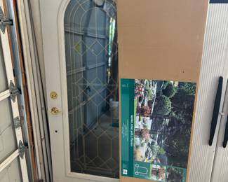 Stained glass door