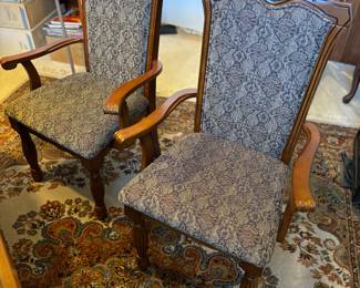 Pair of beautiful wood arm chairs