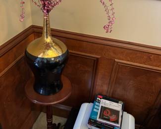 Printer, vase, plant stand